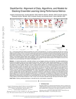 StackGenVis: Alignment of Data, Algorithms, and Models for Stacking
  Ensemble Learning Using Performance Metrics