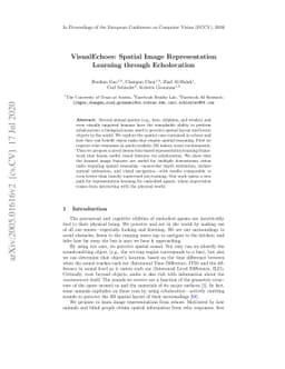 VisualEchoes: Spatial Image Representation Learning through Echolocation