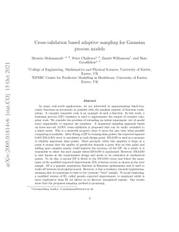 Cross-validation based adaptive sampling for Gaussian process models