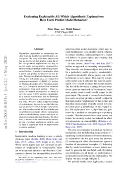 Evaluating Explainable AI: Which Algorithmic Explanations Help Users
  Predict Model Behavior?