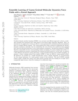 Ensemble Learning of Coarse-Grained Molecular Dynamics Force Fields with
  a Kernel Approach
