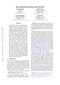 Data Augmentation for Hypernymy Detection