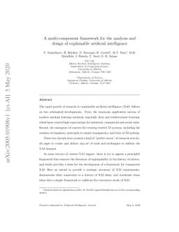 A multi-component framework for the analysis and design of explainable
  artificial intelligence