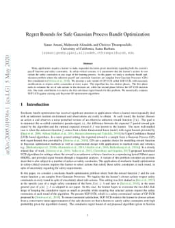 Regret Bounds for Safe Gaussian Process Bandit Optimization