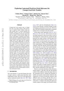 Exploring Contextual Word-level Style Relevance for Unsupervised Style
  Transfer