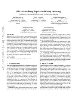 Discrete-to-Deep Supervised Policy Learning