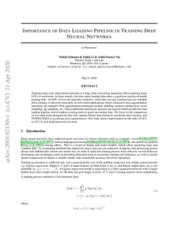 Importance of Data Loading Pipeline in Training Deep Neural Networks