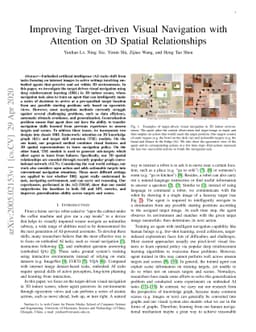 Improving Target-driven Visual Navigation with Attention on 3D Spatial
  Relationships