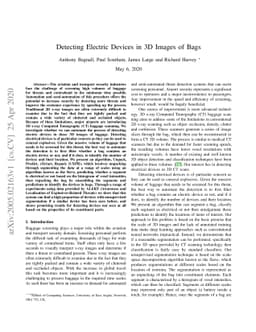 Detecting Electric Devices in 3D Images of Bags