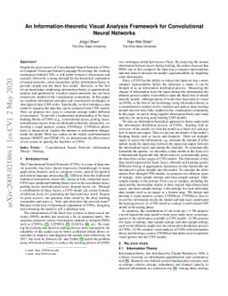 An Information-theoretic Visual Analysis Framework for Convolutional
  Neural Networks