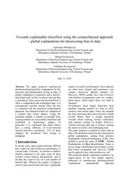 Towards explainable classifiers using the counterfactual approach --
  global explanations for discovering bias in data