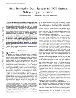 Multi-interactive Dual-decoder for RGB-thermal Salient Object Detection