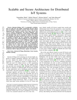 Scalable and Secure Architecture for Distributed IoT Systems