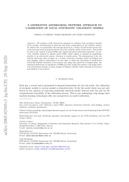 A generative adversarial network approach to calibration of local
  stochastic volatility models
