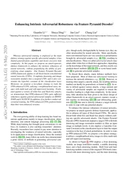 Enhancing Intrinsic Adversarial Robustness via Feature Pyramid Decoder