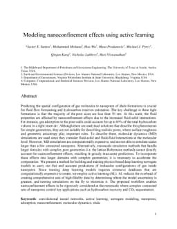 Modeling nanoconfinement effects using active learning