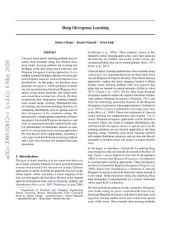 Deep Divergence Learning