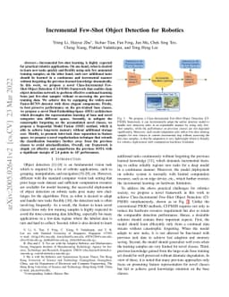 Incremental Few-Shot Object Detection for Robotics
