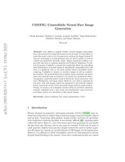 CONFIG: Controllable Neural Face Image Generation