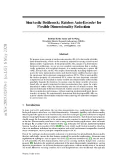 Stochastic Bottleneck: Rateless Auto-Encoder for Flexible Dimensionality
  Reduction