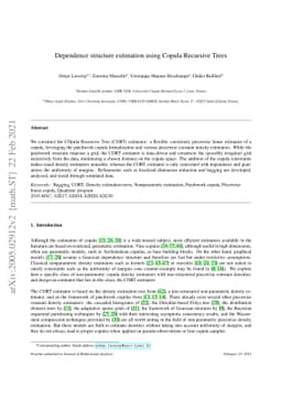 Dependence structure estimation using Copula Recursive Trees