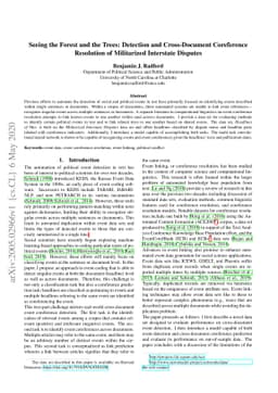 Seeing the Forest and the Trees: Detection and Cross-Document
  Coreference Resolution of Militarized Interstate Disputes