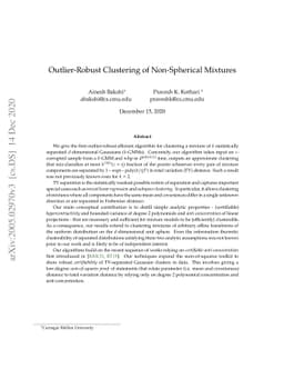 Outlier-Robust Clustering of Non-Spherical Mixtures