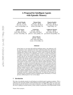 A Proposal for Intelligent Agents with Episodic Memory