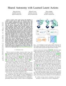 Shared Autonomy with Learned Latent Actions