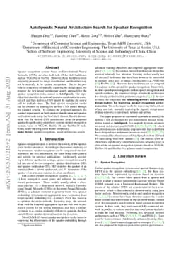 AutoSpeech: Neural Architecture Search for Speaker Recognition