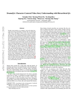 DramaQA: Character-Centered Video Story Understanding with Hierarchical
  QA