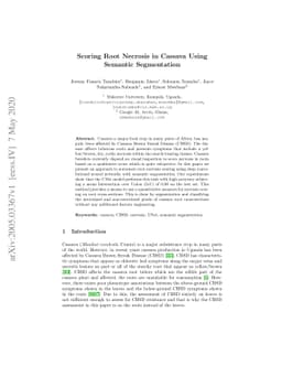 Scoring Root Necrosis in Cassava Using Semantic Segmentation