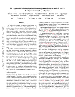 An Experimental Study of Reduced-Voltage Operation in Modern FPGAs for
  Neural Network Acceleration