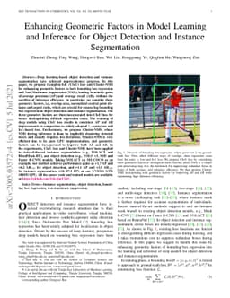 Enhancing Geometric Factors in Model Learning and Inference for Object
  Detection and Instance Segmentation
