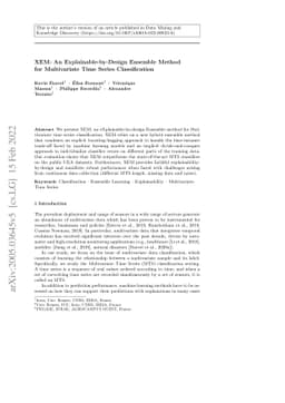 XEM: An Explainable-by-Design Ensemble Method for Multivariate Time
  Series Classification