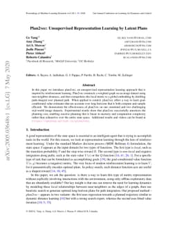Plan2Vec: Unsupervised Representation Learning by Latent Plans