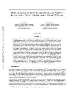 Deep Learning on Point Clouds for False Positive Reduction at Nodule
  Detection in Chest CT Scans