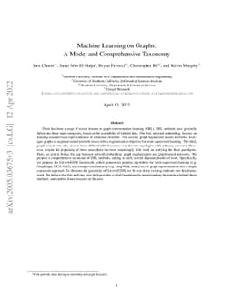 Machine Learning on Graphs: A Model and Comprehensive Taxonomy
