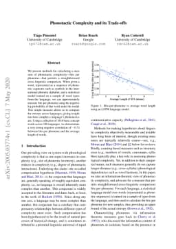 Phonotactic Complexity and its Trade-offs
