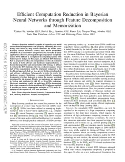 Efficient Computation Reduction in Bayesian Neural Networks Through
  Feature Decomposition and Memorization