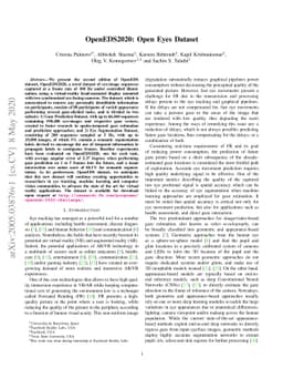 OpenEDS2020: Open Eyes Dataset