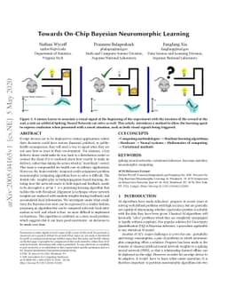 Towards On-Chip Bayesian Neuromorphic Learning