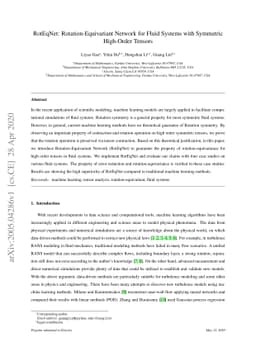 RotEqNet: Rotation-Equivariant Network for Fluid Systems with Symmetric
  High-Order Tensors