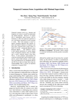 Temporal Common Sense Acquisition with Minimal Supervision