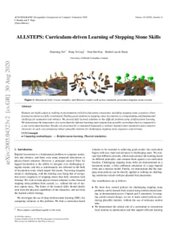 ALLSTEPS: Curriculum-driven Learning of Stepping Stone Skills