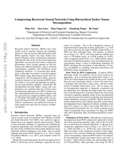 Compressing Recurrent Neural Networks Using Hierarchical Tucker Tensor
  Decomposition