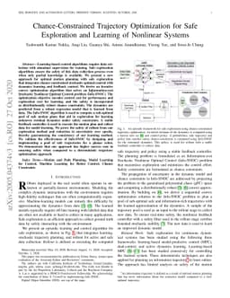 Chance-Constrained Trajectory Optimization for Safe Exploration and
  Learning of Nonlinear Systems