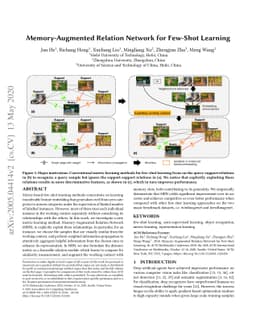 Memory-Augmented Relation Network for Few-Shot Learning