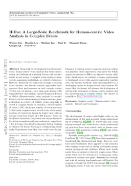 Human in Events: A Large-Scale Benchmark for Human-centric Video
  Analysis in Complex Events