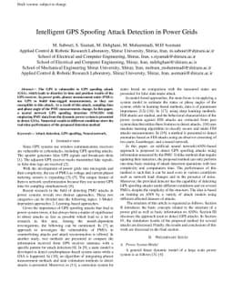 Intelligent GPS Spoofing Attack Detection in Power Grids